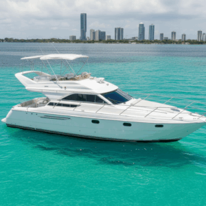 55ft Viking Princess Yacht Rental Miami ✨ | Biscayne Bay Yacht Experience from $1025