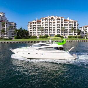 67ft Aicon “Green Hulk” Yacht Rental Miami ✨ | Bold Party Charter