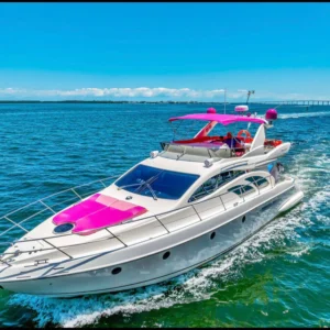60ft Azimut “Pink Panther” | Luxury Pink Miami Yacht Rentals 🐾 Pink Yacht Charter from $1,250