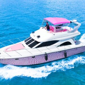 50ft Pink Maxum “Barbie” | Pink Miami Yacht Rental 🎀 Pink Yachts from $1,100