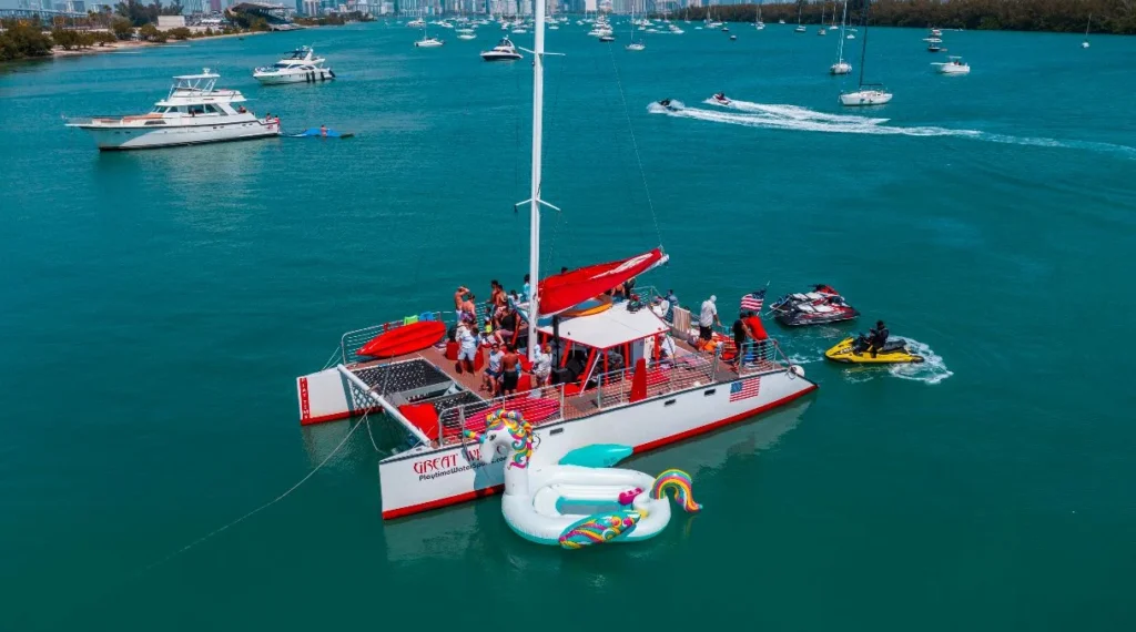 50ft Catamaran with Water Toys • Fun Group Charter & Activities Experience 🌊 1 %Miami Yacht Rentals%
