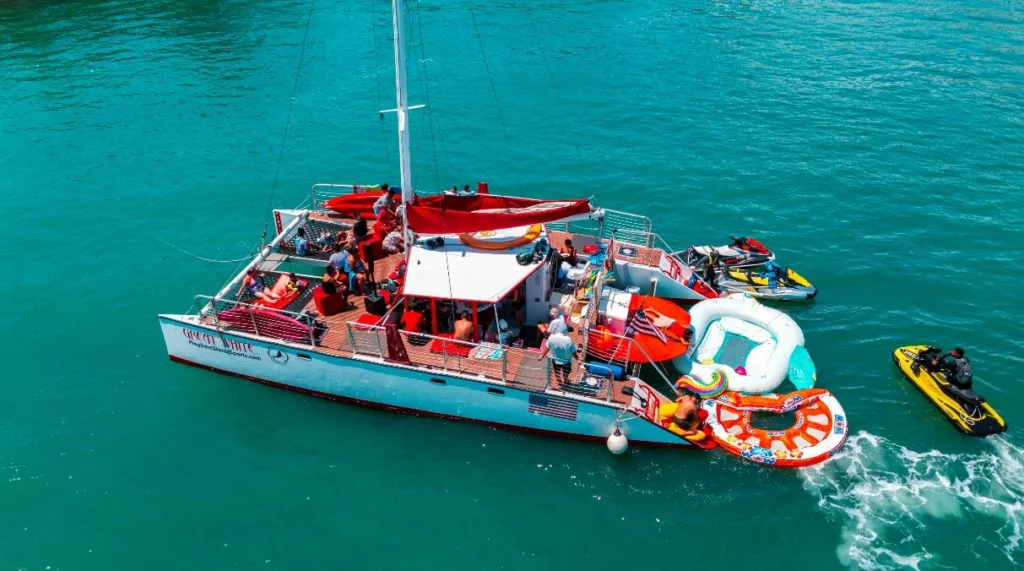 50ft Catamaran with Water Toys • Fun Group Charter & Activities Experience 🌊 3 %Miami Yacht Rentals%