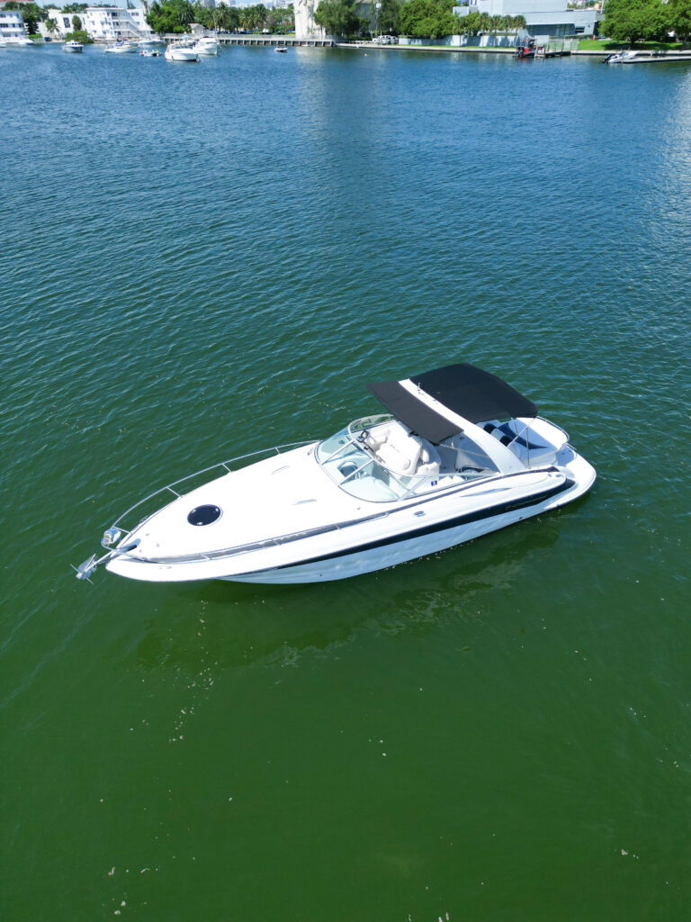 33ft Crownline “Estelita” Yacht Charter | Aquasol Indian Creek Miami Beach 🌊 10 %Miami Yacht Rentals%