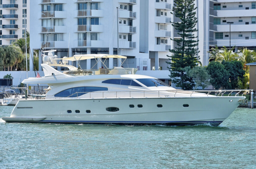 75ft Ferretti “Lumar” Luxury Yacht Charter | Miami River 🌴 2 %Miami Yacht Rentals%