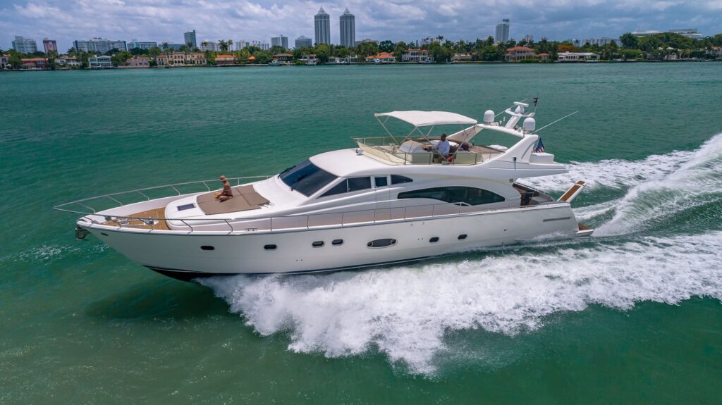 75ft Ferretti “Lumar” Luxury Yacht Charter | Miami River 🌴 1 %Miami Yacht Rentals%