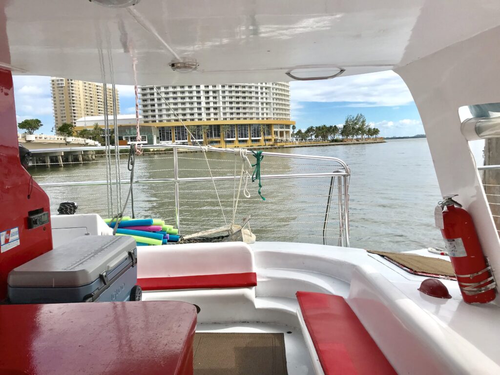 60ft White Cat Catamaran • Large Event Venue for Up to 49 Guests 11 %Miami Yacht Rentals%