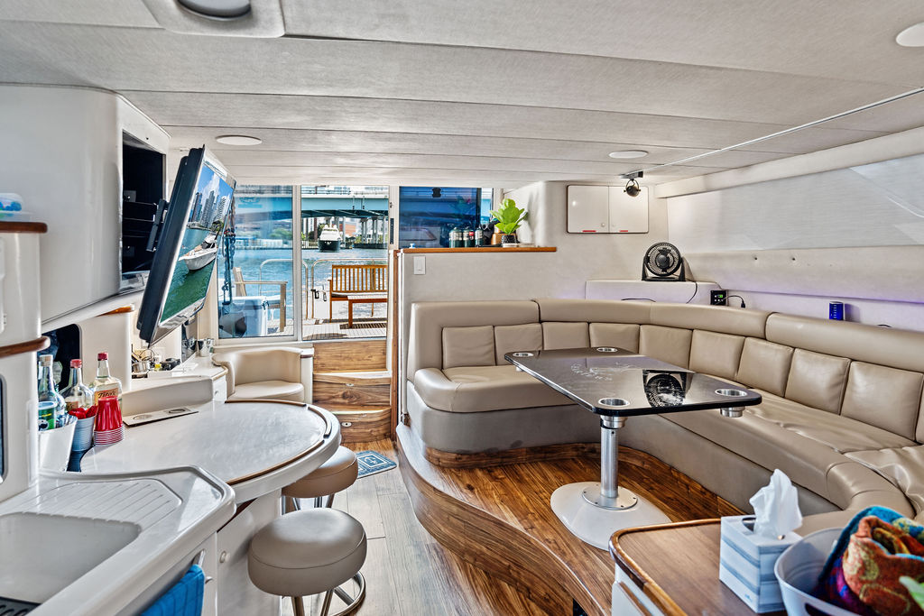 48ft Sea Ray Bridge Yacht Rental Miami 🌙 | 15 Guests • Commercial License 11 %Miami Yacht Rentals%