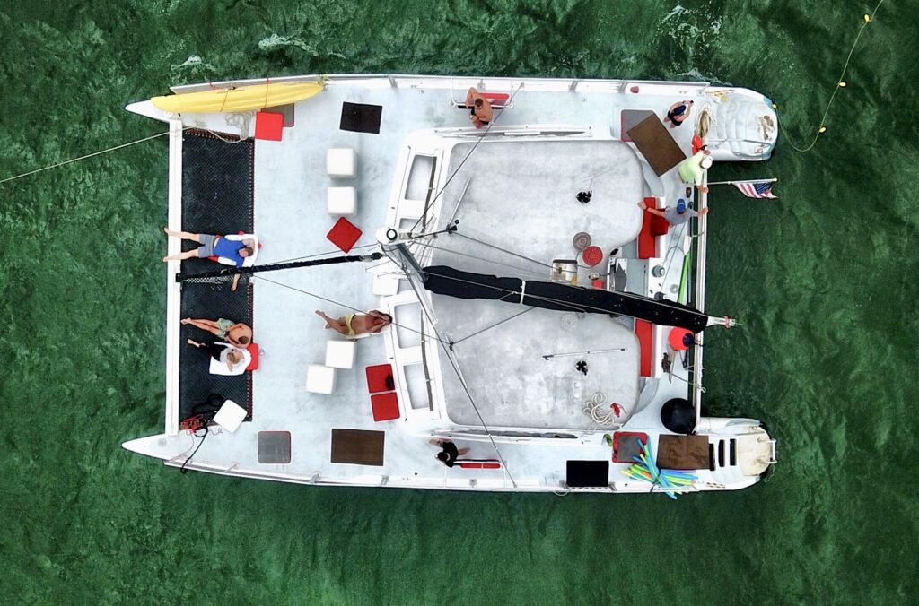 60ft White Cat Catamaran • Large Event Venue for Up to 49 Guests 2 %Miami Yacht Rentals%