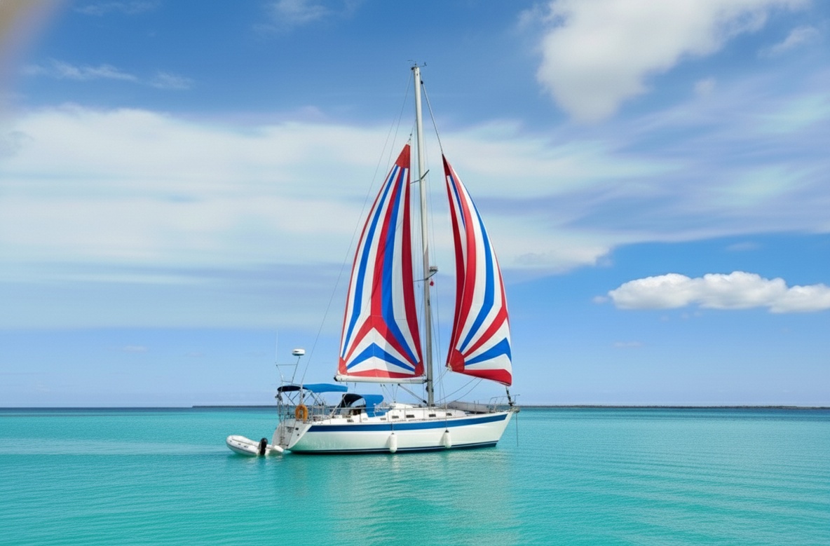Cheap 45ft Irwin sailboat charter and Miami yacht rental for snorkeling and sailing lessons
