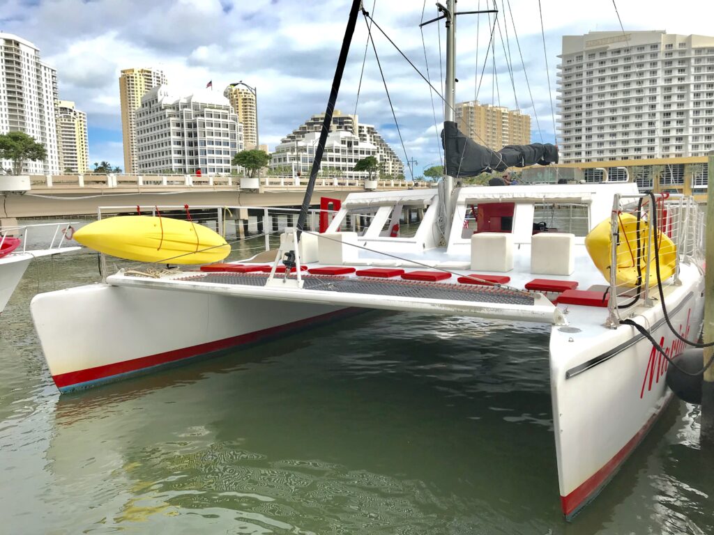60ft White Cat Catamaran • Large Event Venue for Up to 49 Guests 3 %Miami Yacht Rentals%