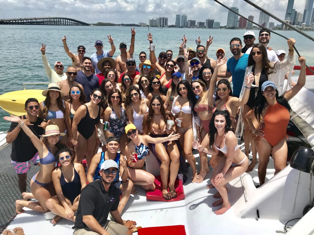 60ft White Cat Catamaran • Large Event Venue for Up to 49 Guests 5 %Miami Yacht Rentals%