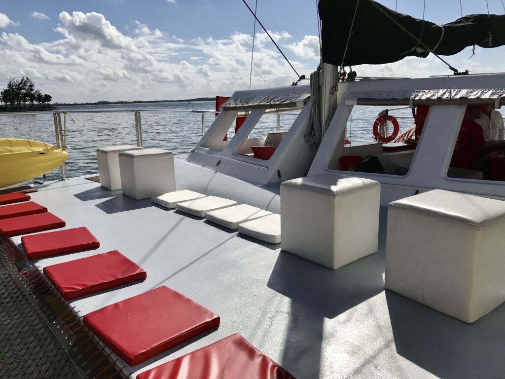 60ft White Cat Catamaran • Large Event Venue for Up to 49 Guests 6 %Miami Yacht Rentals%