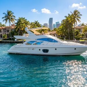 57ft Azimut “Monaco” Yacht Charter Miami ✨ | European-Style Luxury Charter