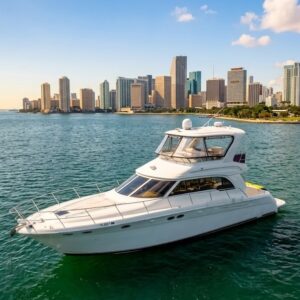 55ft Sea Ray “Navigator” Yacht Charter Miami ✨ | Bay & Sandbar Adventure