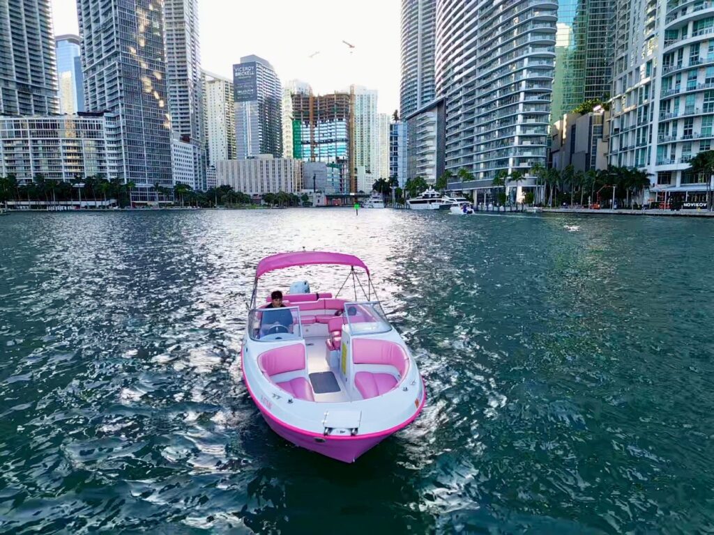 26ft Bayliner Fendi pink Miami boat rental