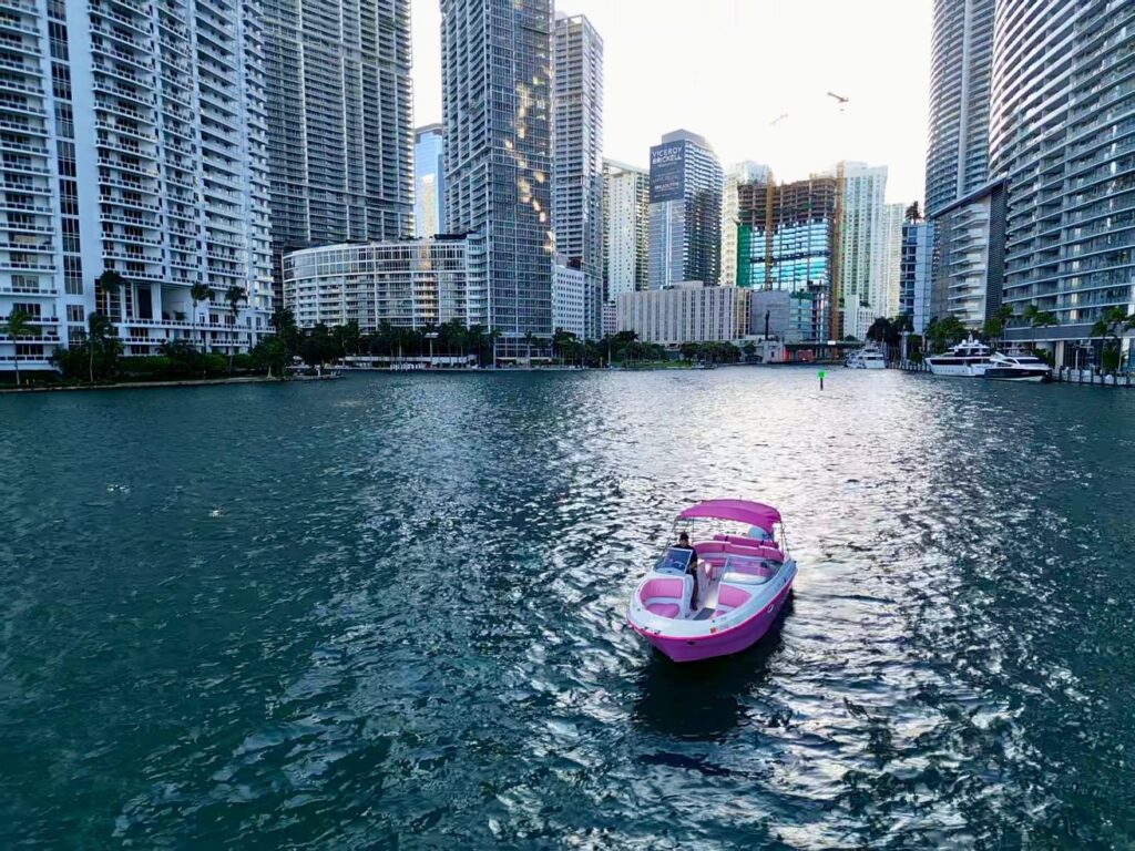 26ft Pink Bayliner – Stylish & Fun Private Boat Experience 💖| Miami Yacht Charter 2 %Miami Yacht Rentals%