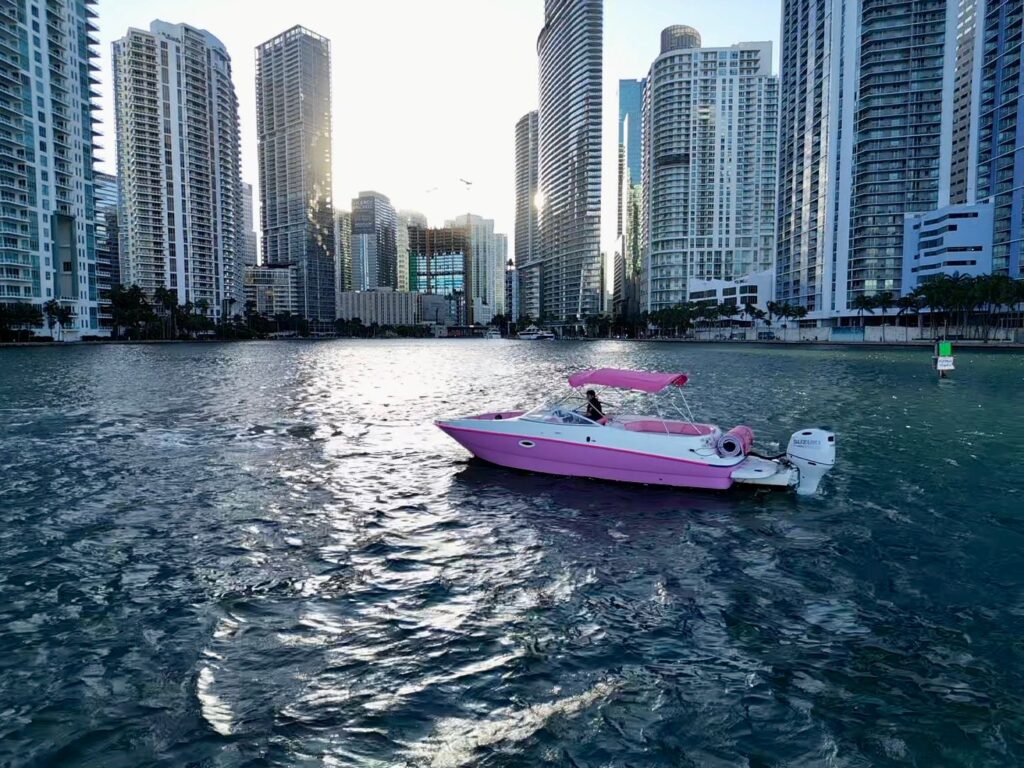 26ft Pink Bayliner – Stylish & Fun Private Boat Experience 💖| Miami Yacht Charter 3 %Miami Yacht Rentals%