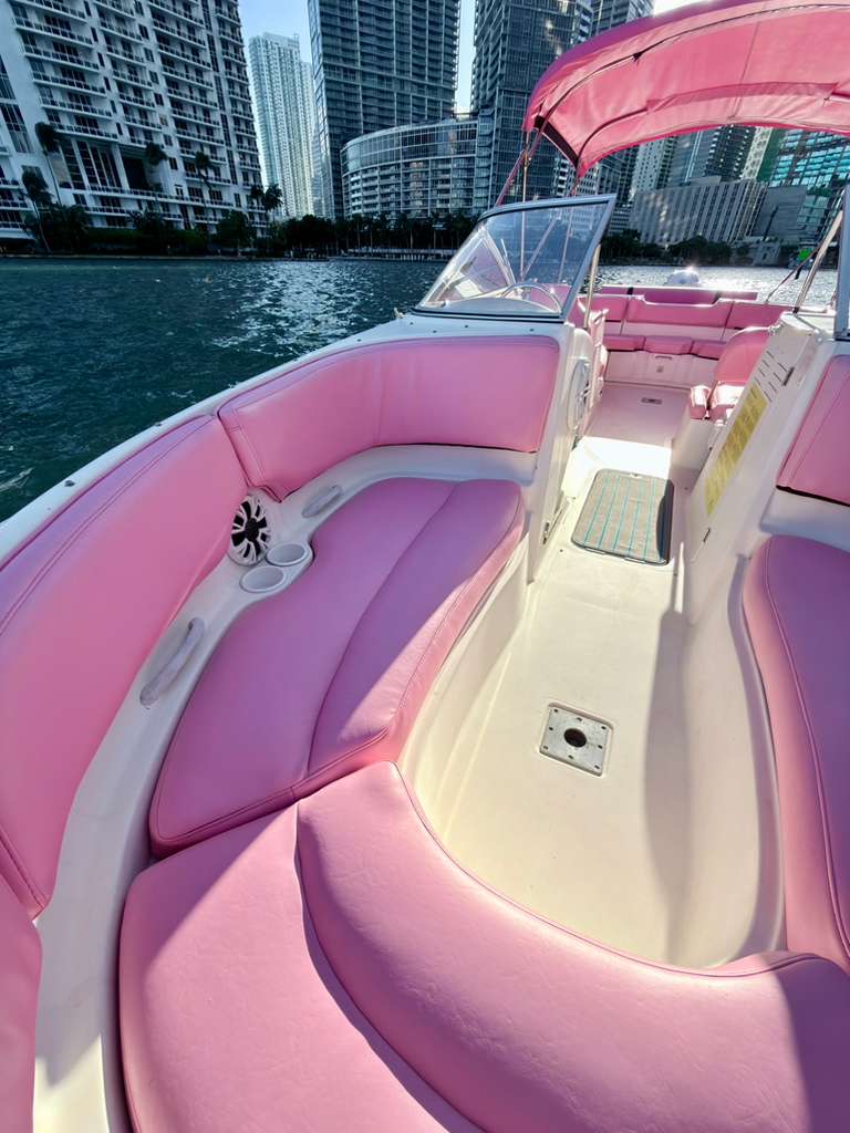 26ft Pink Bayliner – Stylish & Fun Private Boat Experience 💖| Miami Yacht Charter 9 %Miami Yacht Rentals%