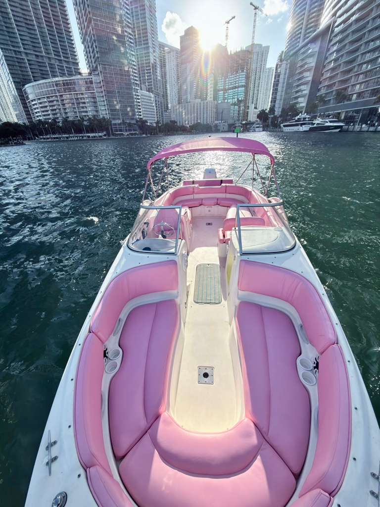 26ft Pink Bayliner – Stylish & Fun Private Boat Experience 💖| Miami Yacht Charter 10 %Miami Yacht Rentals%