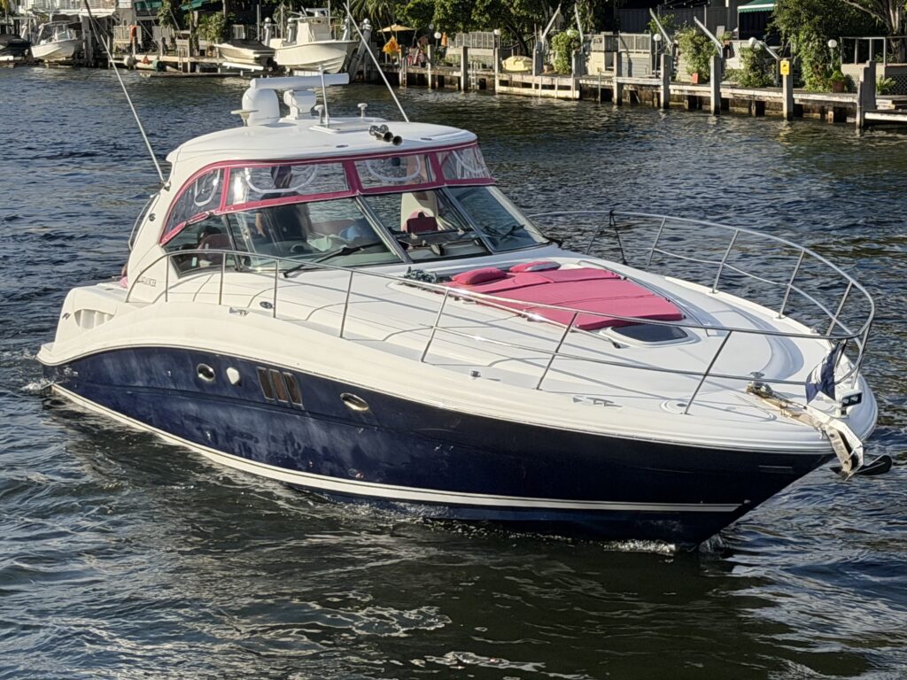 46ft Pink Melissa – Stylish & Fun Private Pink Experience 💖| Pink Miami Yacht Charter 7 %Miami Yacht Rentals%