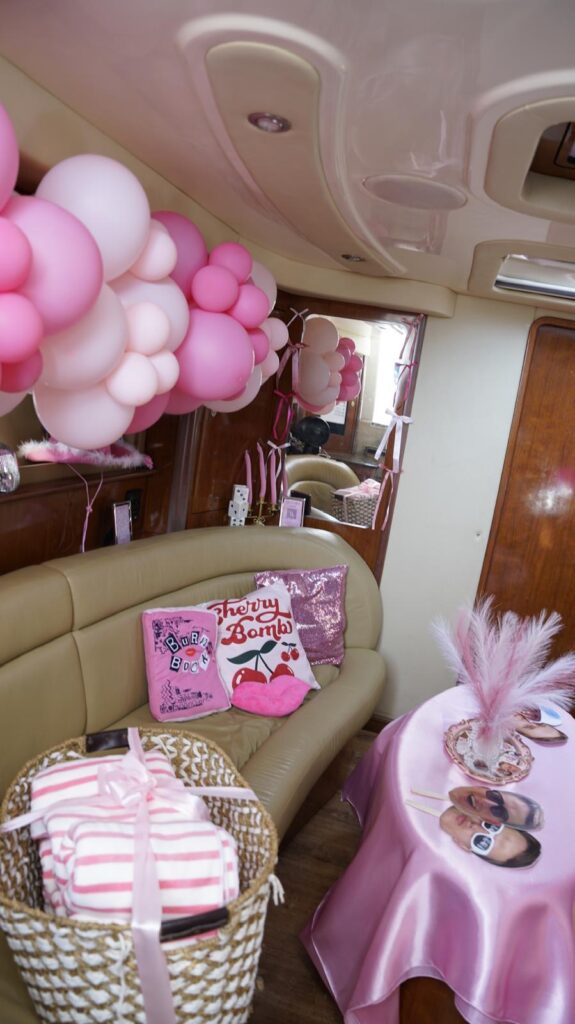 46ft Pink Melissa – Stylish & Fun Private Pink Experience 💖| Pink Miami Yacht Charter 6 %Miami Yacht Rentals%