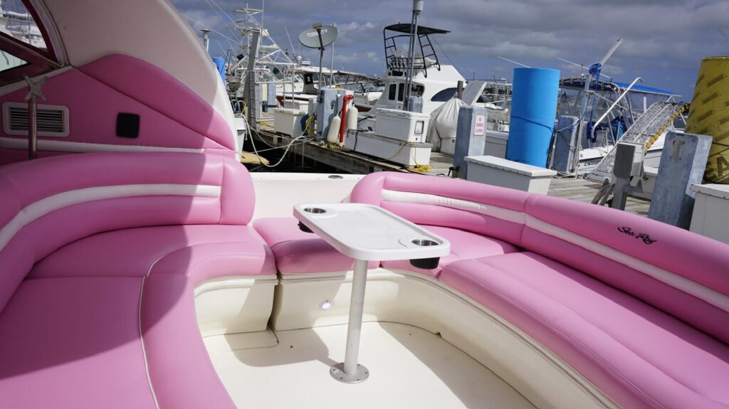 46ft Pink Melissa – Stylish & Fun Private Pink Experience 💖| Pink Miami Yacht Charter 4 %Miami Yacht Rentals%