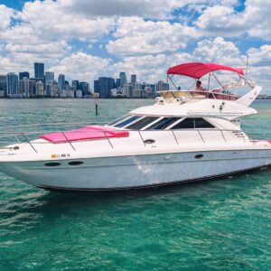 HORIZON Pink Miami Yacht Charter | Luxury Pink Yacht Rental