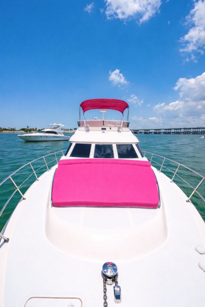 HORIZON Pink Miami Yacht Charter | Luxury Pink Yacht Rental 3 %Miami Yacht Rentals%
