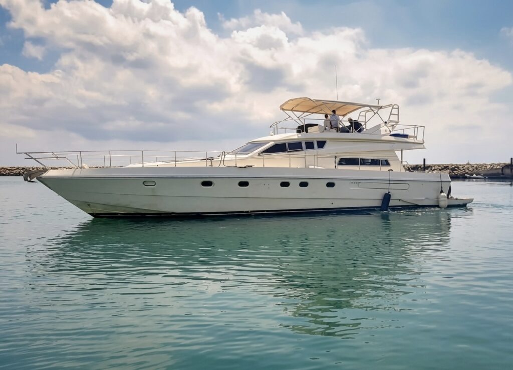 65ft Ferretti Flybridge Yacht Rental in Panama for Luxury Island Cruises | From $1,500 6 %Miami Yacht Rentals%