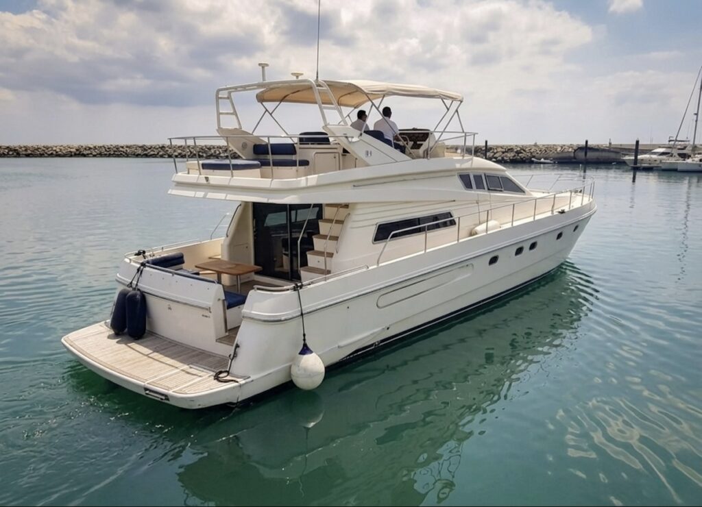 65ft Ferretti Flybridge Yacht Rental in Panama for Luxury Island Cruises | From $1,500 7 %Miami Yacht Rentals%