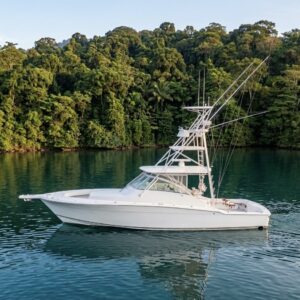 Charter de pesca deportiva "Marlinator" de Billy Knowles, de 38 pies, en Panamá | Aventuras de pesca en Coiba, desde $1,250