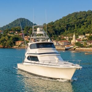 60ft Bertram "Miss Escondida" Yacht Charter Panama | Fishing & Island Adventures From $2,000