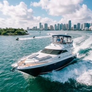 Miami desayuno catering 🍳🥐 Yacht-ready desayuno y brunch menús, pasteles, barras de café y bocados ligeros para las cartas de la mañana y salidas corporativas. 12 Sea Ray 50