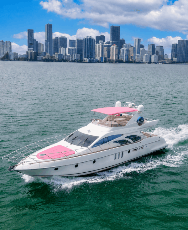 “70’ PINK AZIMUT FLYBRIDGE” “VICTORIA”
