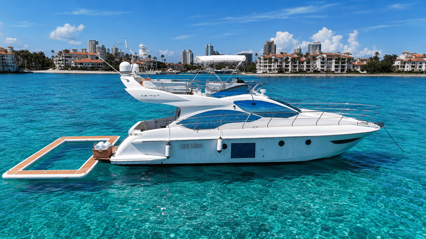 Cheapest yacht rentals in Miami 🎉 Find affordable yacht rentals, budget-friendly party boats & discounted charters with transparent pricing & no hidden fees. 81 50ft Azimut COCO Miami yacht charter