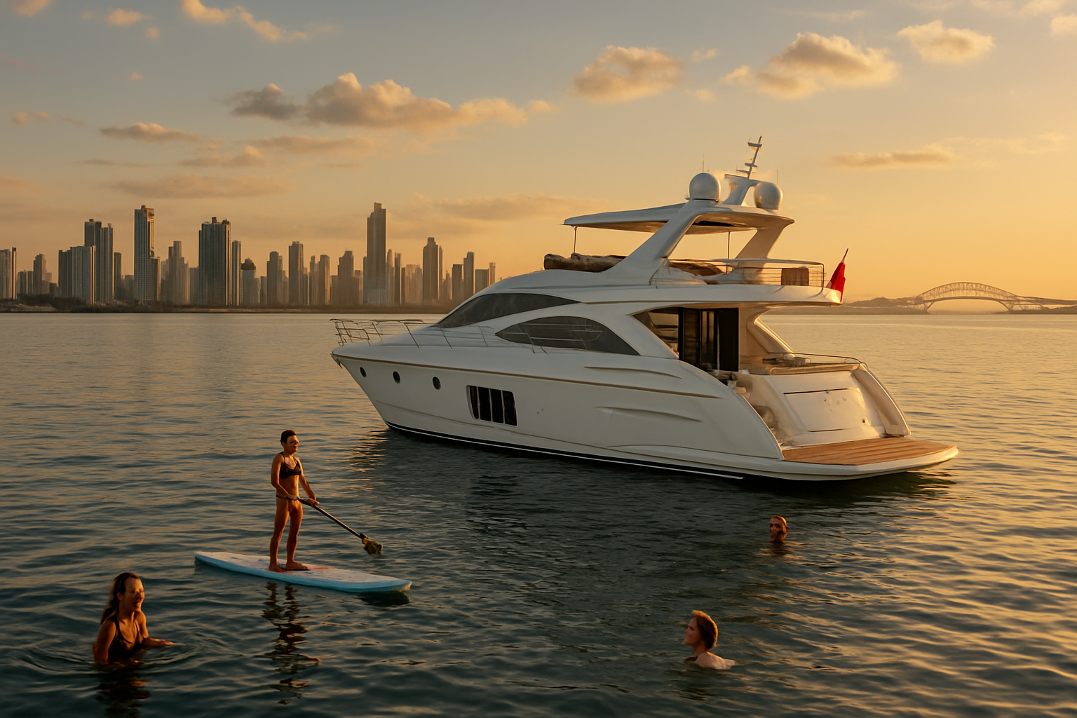 Best 4-Hour Panama City Yacht Itinerary 3 Afternoon: Anchor, Swim & Sunset Return