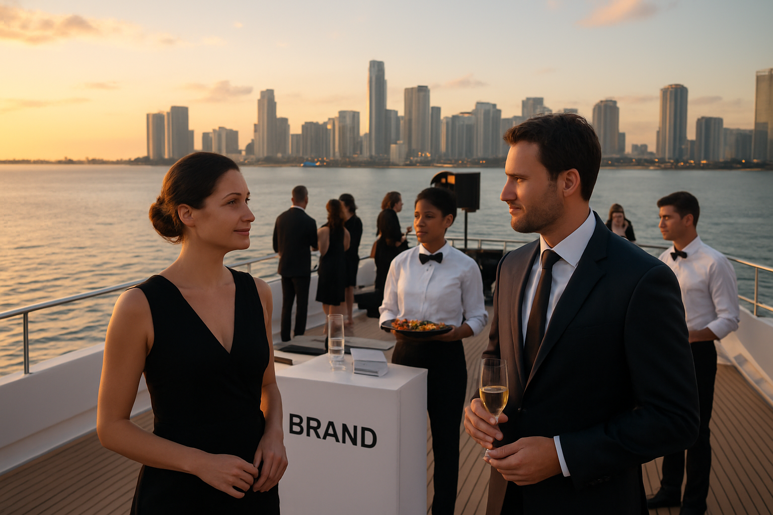 Miami Corporate Yacht Charter Guide 3 Common Onboard Add-Ons & Catering for Corporate Events