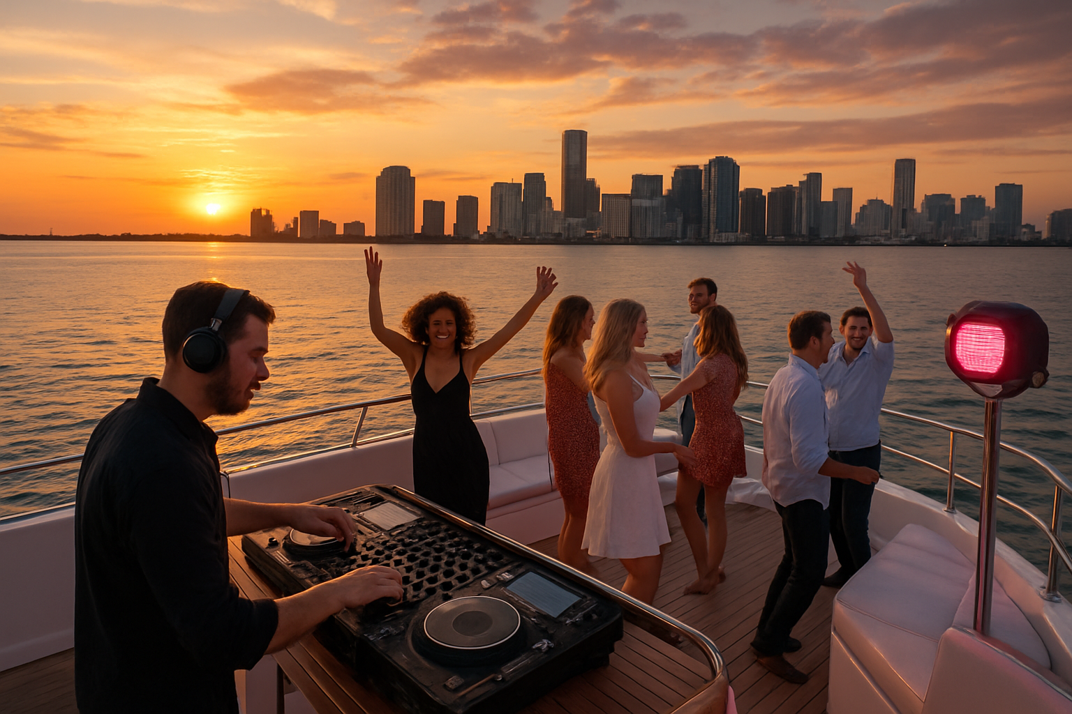 Bachelor Yacht Party Ideas in Miami 3 Evening & Sunset Party Flow