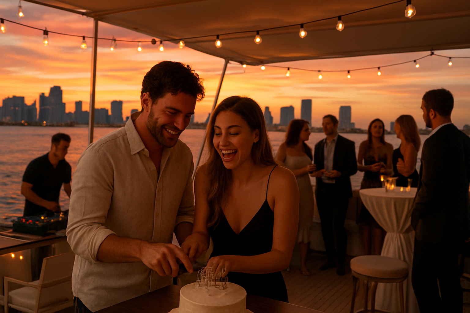 Birthday Yacht Party Itinerary in Miami 3 Sunset & Evening Party Plan