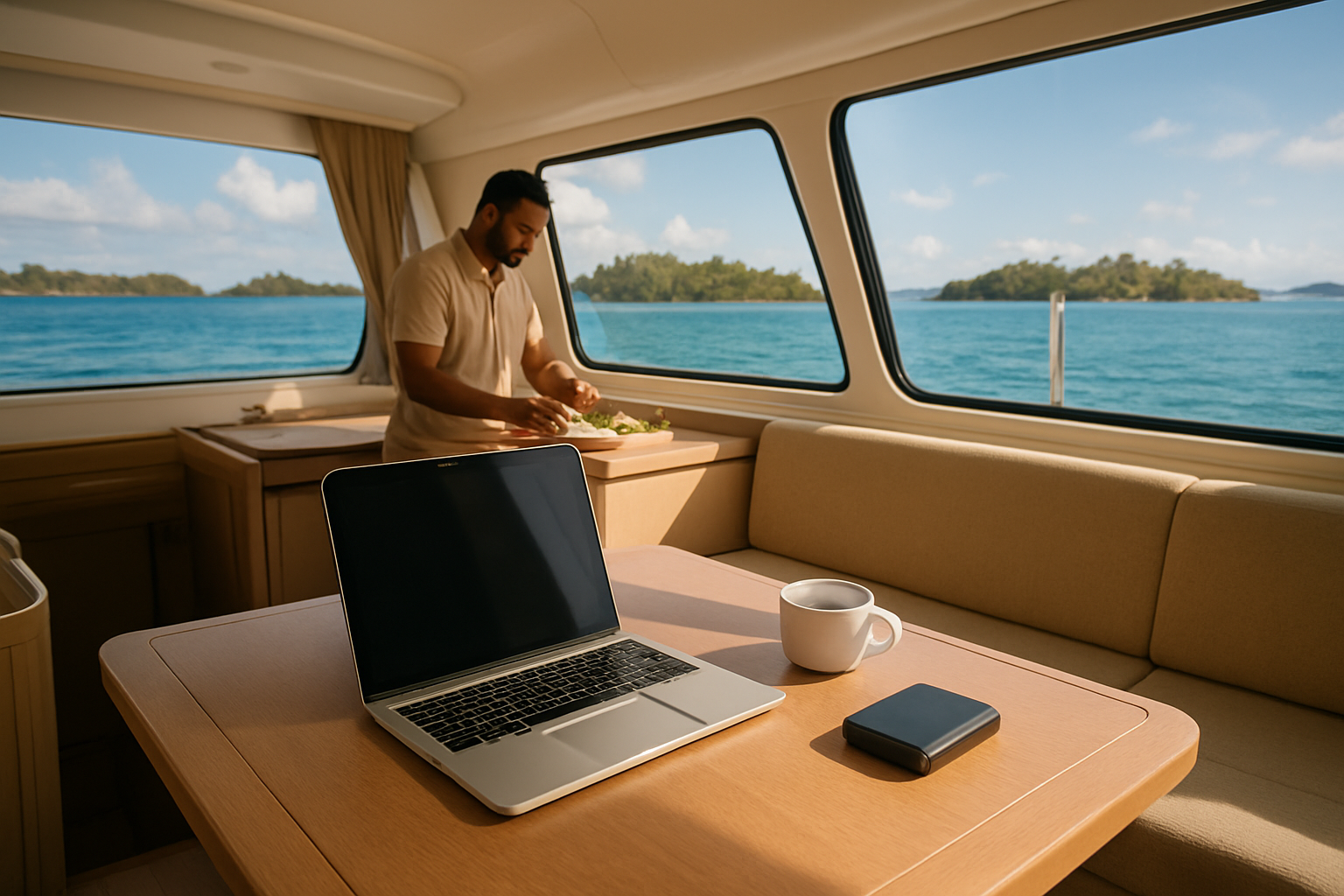 Can You Work Remotely from a San Blas Catamaran? 3 Workspace setup and daily routine